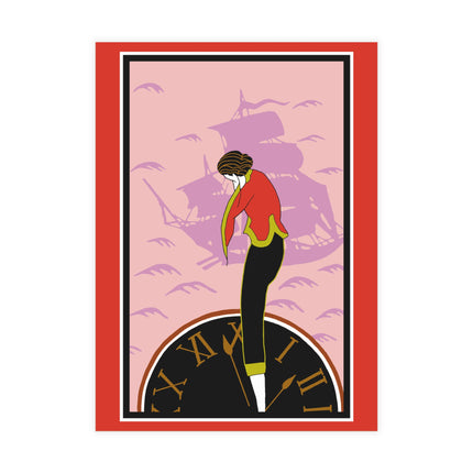 Woman Waiting for her Beloved at 1:59 by Kobayashi Kaichi Postcards (envelopes included) - Bundles of 10, 30, 50 Pieces