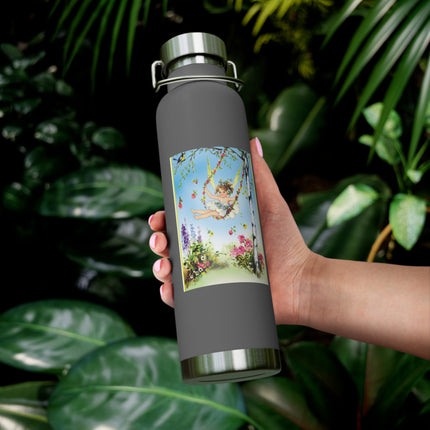 Spring Fairy's Floral Swing Copper Vacuum Insulated Bottle, 22 oz