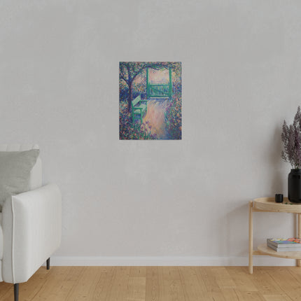 The Green Chair – Tranquil Impressionist Garden Scene