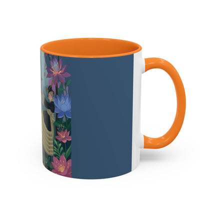 The Ladies And The Enchanted Macaw Colorful Mugs – Art Deco Botanical Elegance