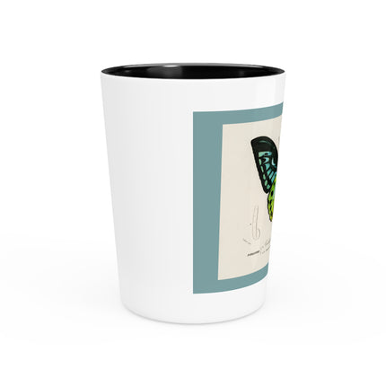 Green Birdwing by Charles Dessalines D' Orbigny Ceramic Shot Glass