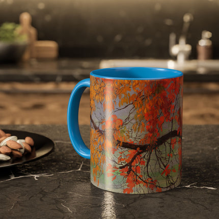 Autumn leaves by Edward Okuń Colorful Mugs (11oz, 15oz)
