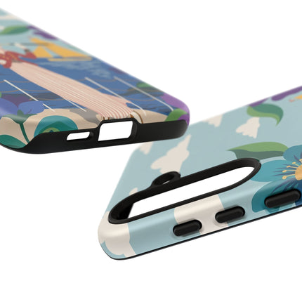 🌊🔭 The Lady Of The Seaside Lookout Phone Case – Art Deco Nautical Adventure