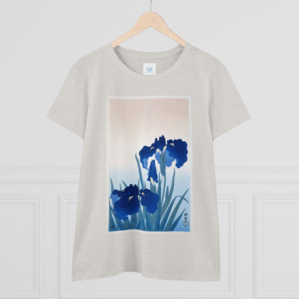 Irises by Ohara Koson Women's Midweight Cotton Tee