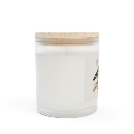 Woodpecker & Rose Frosted Glass Candle