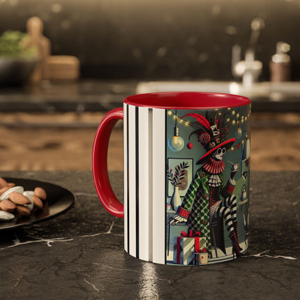 Whimsical Christmas Tea Party Colorful Mugs (11oz, 15oz)