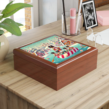 Nutcracker Candy-Striped Adventure Jewelry Box