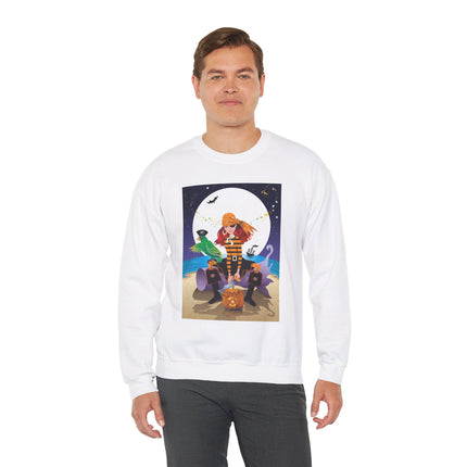 Moonlit Pirate Halloween Unisex Heavy Blend™ Crewneck Sweatshirt