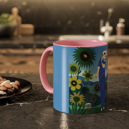 The Secret Language Of Flowers Colorful Mugs – Art Deco Botanical Elegance