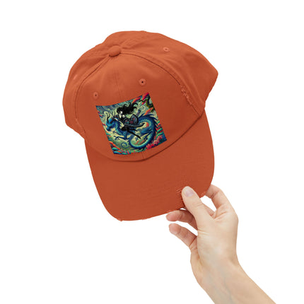 Mystic Guardian of the Sky Unisex Distressed Cap