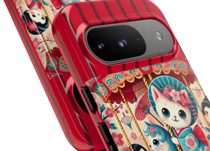 Geisha Kitten's Enchanted Carousel Phone Cases