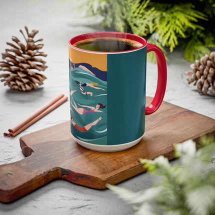 Summer Splash Colorful Mugs – Retro Beach Joy & Carefree Summer Vibes