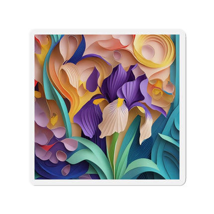 The Elegant Iris Flower Die-Cut Magnets (5 Sizes)