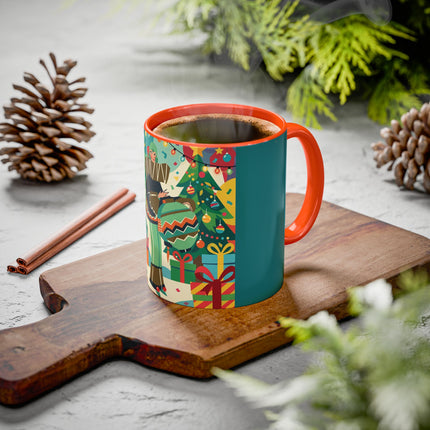 🎄✨ The Lady Of The Christmas Ornament Colorful Mug – Art Deco Holiday Fantasy