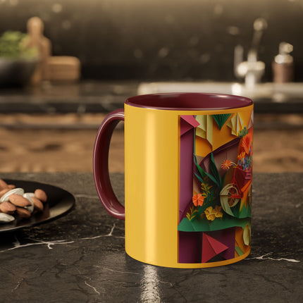 Origami Bicycle Colorful Mugs (11oz, 15oz)