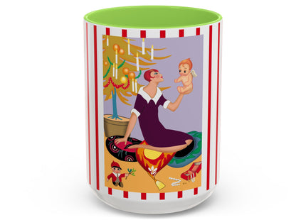 Art Deco Christmas Colorful Mugs (11oz, 15oz)