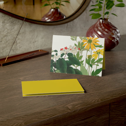 Clerodendrum & Rudbeckia by Tanigami Kônan Greeting Cards (1, 10, 30, and 50pcs)