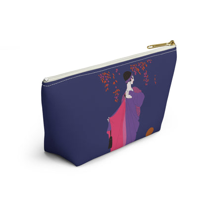 Crimson Shawl Geisha Cosmetic Bag – Elegant Mystery & Vibrant Grace