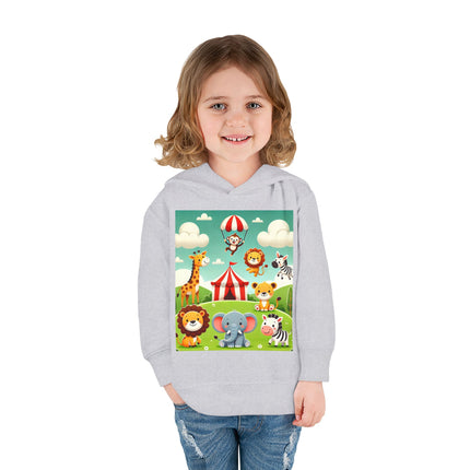 Whimsical Circus Friends Toddler Pullover Fleece Hoodie