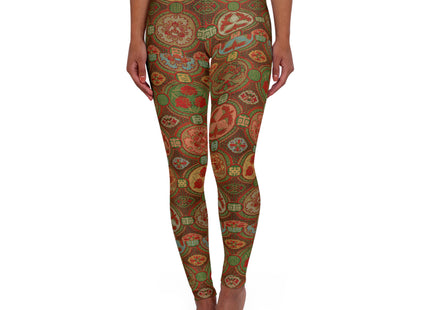 Japanese Fan Pattern by G.A. Audsley High Waisted Yoga Leggings (AOP)