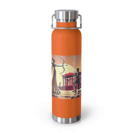 Art Deco Valentine's Romance Copper Vacuum Insulated Bottle, 22oz