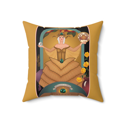 June & Pearl, Alexandrite (from the Gem Series) by Sofia Chiostri Spun Polyester Square Pillow