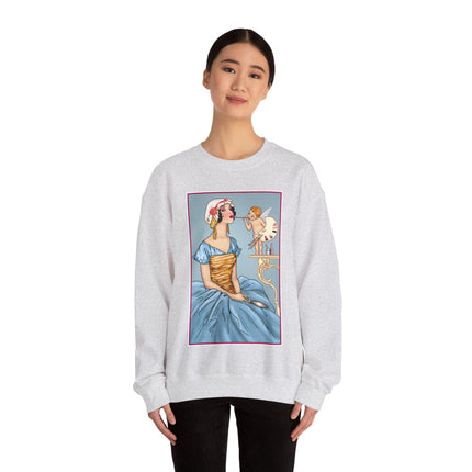 The Enchanting Painter: A Fairy's Artistic Touch Heavy Blend™ Crewneck Sweatshirt