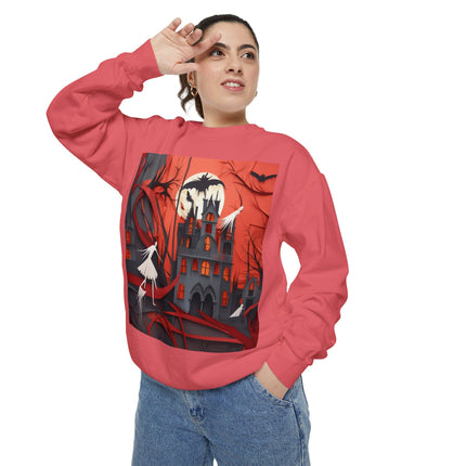 Halloween Night Scene Unisex Garment-Dyed Sweatshirt