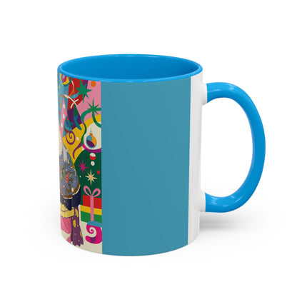 🎀✨ The Christmas Court Of Joy Colorful Mug – Art Deco Holiday Fantasy