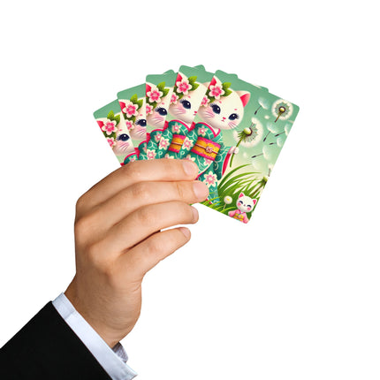 Geisha Kitten and the Dandelion Wish Playing Cards