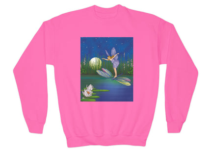 Fairy on a Dragonfly Youth Crewneck Sweatshirt