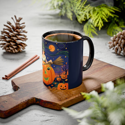 🧙‍♀️🎃 The Witch Of Pumpkin Moon Hollow Colorful Mug – Whimsical Halloween Magic