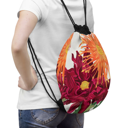Dahlia by Tanigami Kônan Drawstring Bag