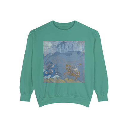 The Duel by Nicholas Roerich Unisex Garment-Dyed Sweatshirt