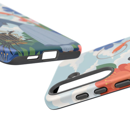 🦜🌺 The Lady Of The Garden Aviary Phone Case – Art Deco Floral Whimsy