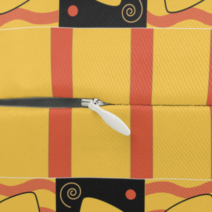 Candy Corn Skeleton Spun Polyester Lumbar Pillow