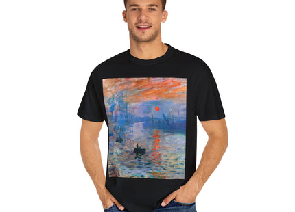 Sunrise by Claude Monet Unisex Garment-Dyed T-shirt