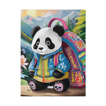 Baby Panda Matte Canvas, Stretched, 0.75"