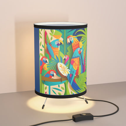Colorful Macaws Tripod Lamp