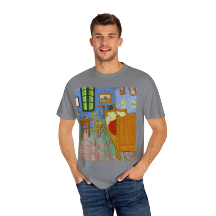 The Bedroom by Vincent van Gogh Unisex Garment-Dyed T-shirt