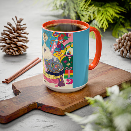 🎀✨ The Christmas Court Of Joy Colorful Mug – Art Deco Holiday Fantasy