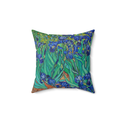 Irises by Vincent Van Gogh Spun Polyester Square Pillow