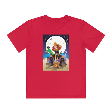 Moonlit Pirate Halloween Youth Competitor Tee