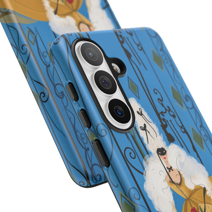 🎭🌹 The Lady At The Masquerade Gates Phone Case – Art Deco Fashion Illustration