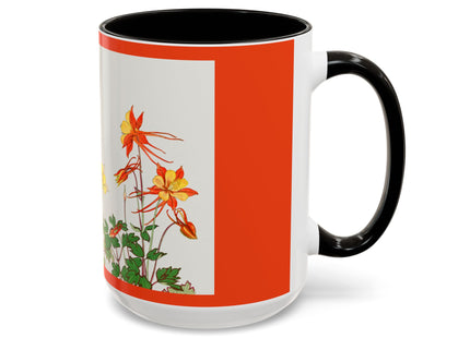 Aquilegia Flowers by Tanigami Kônan Colorful Mugs (11oz, 15oz)