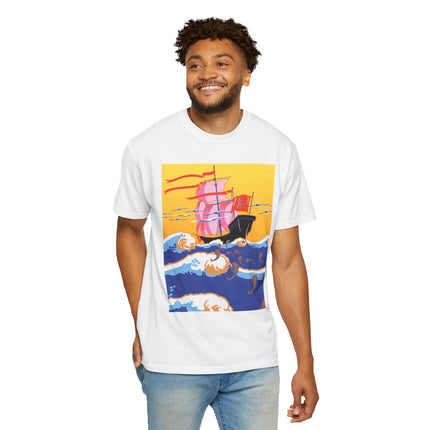 Golden Seas and Whimsical Dreams Unisex Garment-Dyed T-shirt
