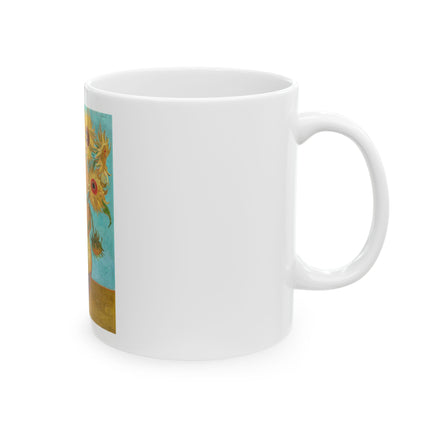Vase with Twelve Sunflowers by Vincent van Gogh Ceramic Mug (11oz, 15oz)