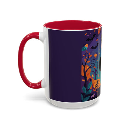 🐈‍⬛🎃 The Midnight Black Cat Masquerade Colorful Mug – Whimsical Halloween Elegance