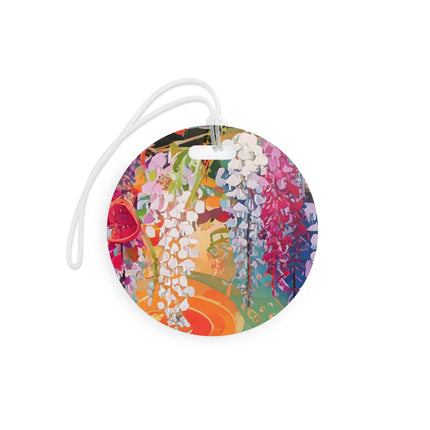 Golden Wisteria Elegance Luggage Tags