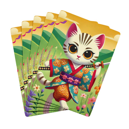Samurai Kitten Playing Cards